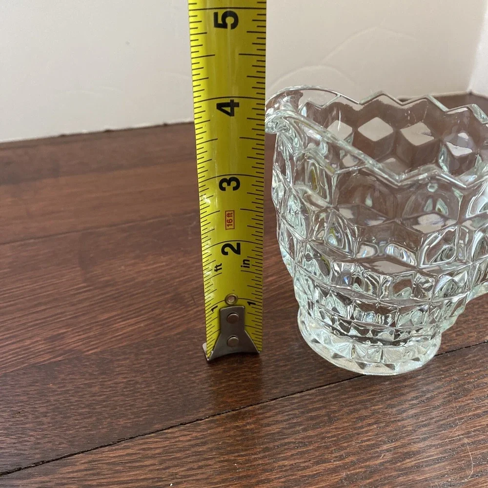 AMERICAN FOSTORIA Creamer Small Pitcher VINTAGE CRYSTAL - Picture 5 of 6
